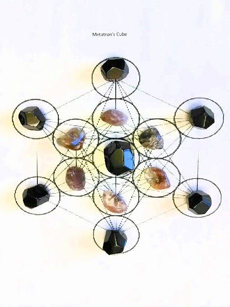 Actual Layout with Stones and Crystals in Metatron's Cube